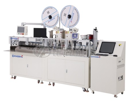 高速型全自动双头穿热缩管端子机